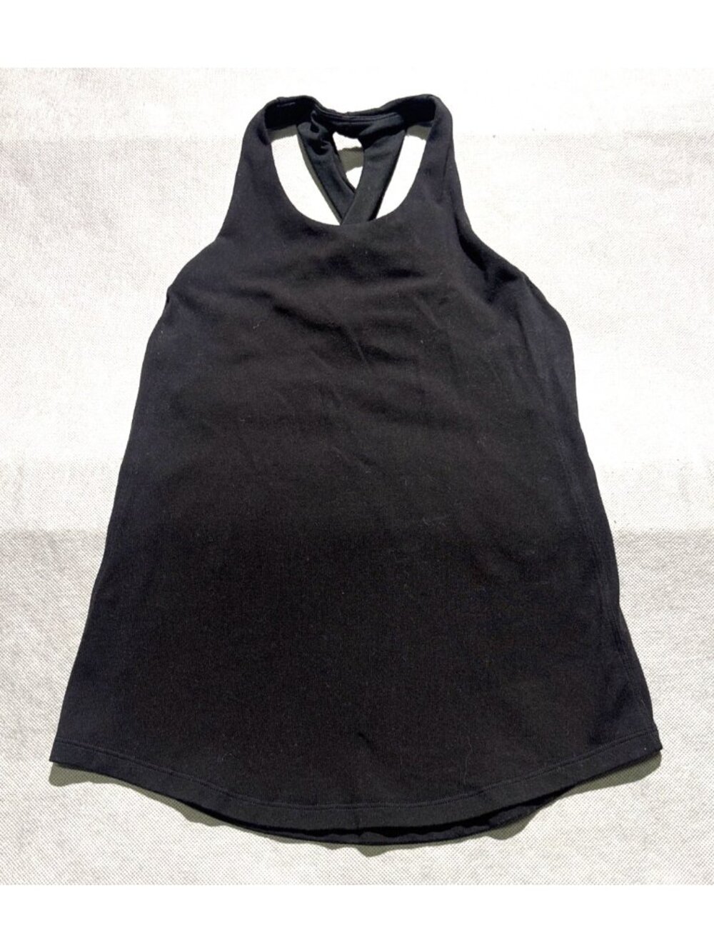 Lululemon Black Crossback ActivewearTop Built-In Bra Lightweight Women’s Size L